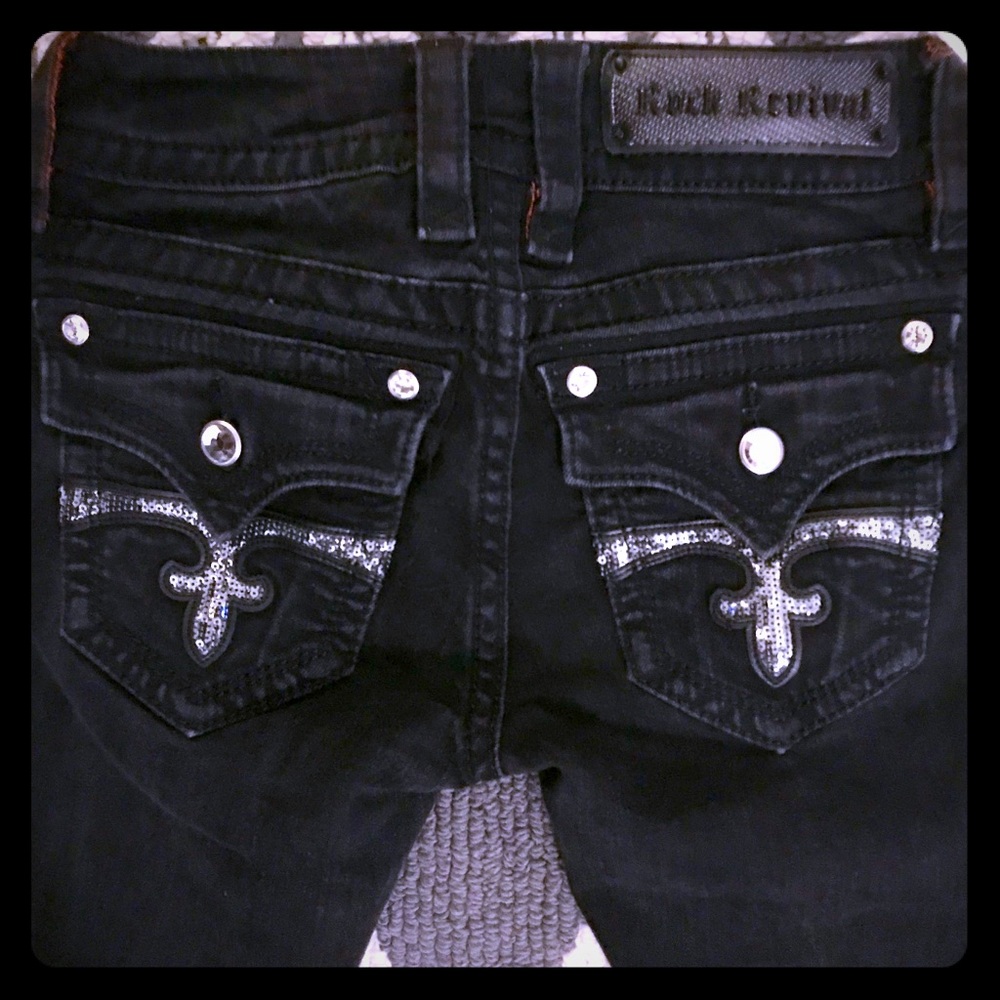 Women’s Rock Revival Black bootcut jeans 25 long
